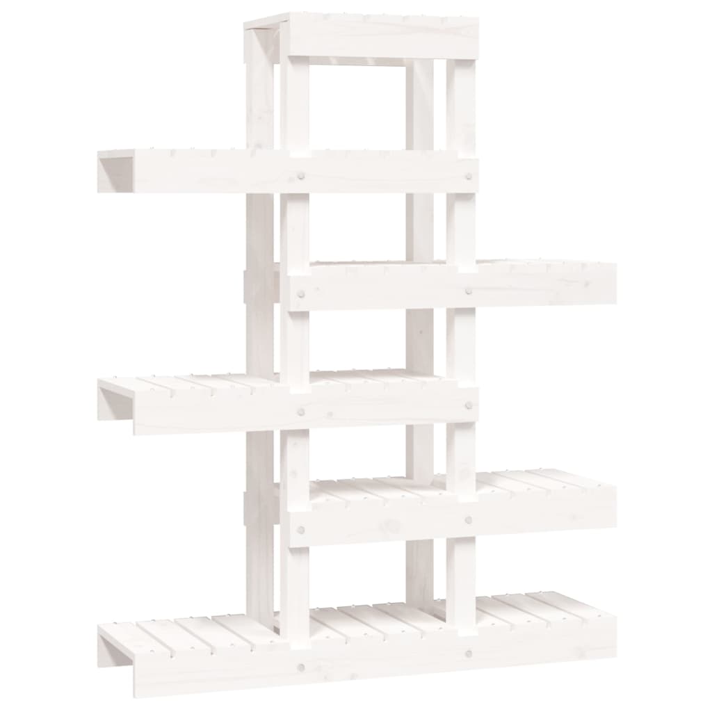 VIDAXL -Pflanzenstandard 85x25x109,5 cm Festkiefer weiß