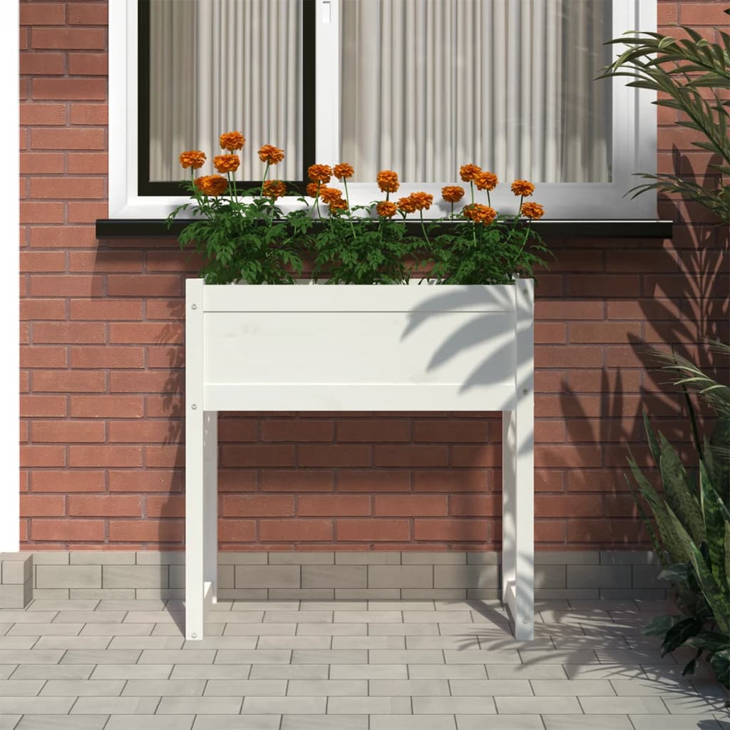 VIDAXL -Planungsbox 78x40x81 cm Festkiefer weiß