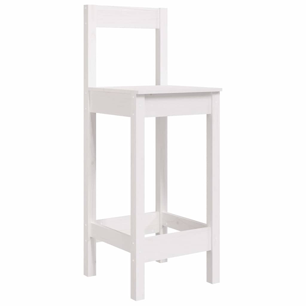 Vidaxl barstoelen 2 st 40x41,5x112 cm massief grenenhout wit