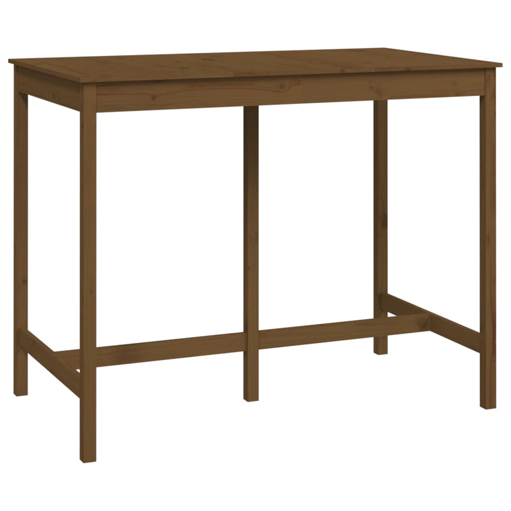 Vidaxl bartafel 140x80x110 cm massief grenenhout honingbruin