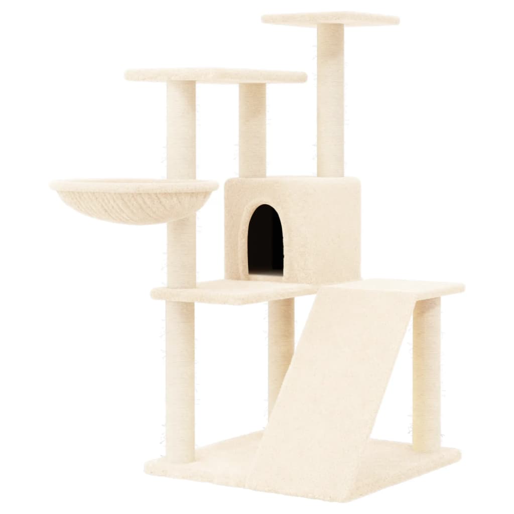 Vidaxl Katzenmöbel mit Sisal-Kratzstämmen 94 cm cremefarben