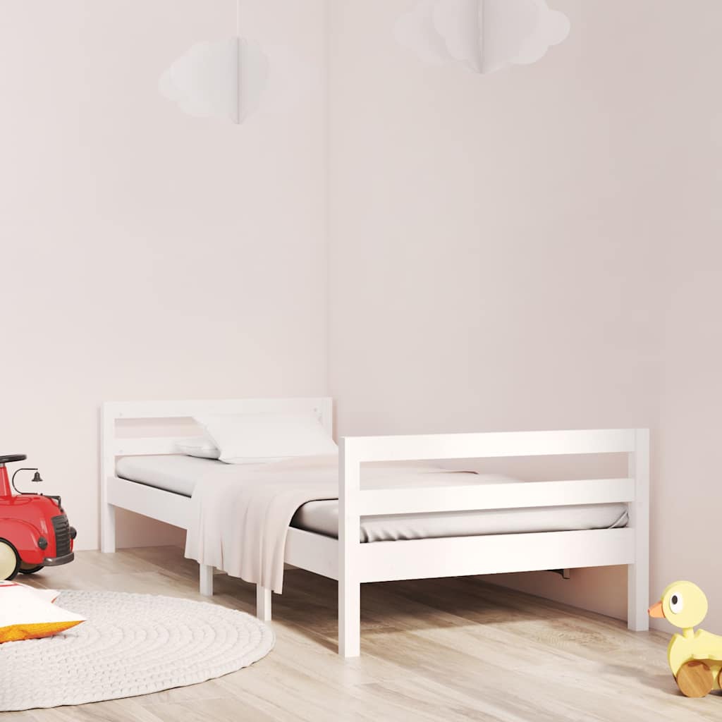 Vidaxl bedframe zonder matras massief grenenhout wit 90x190 cm