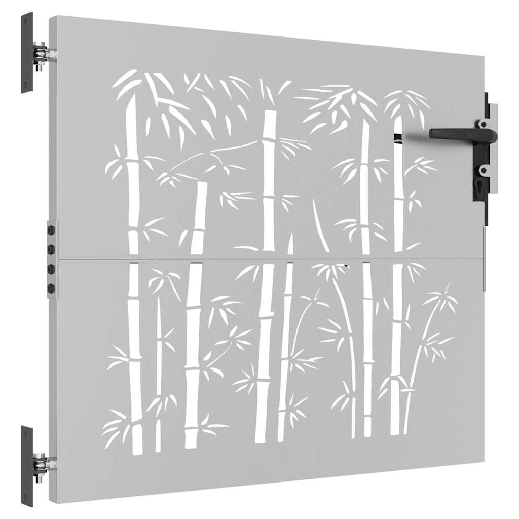 Vidaxxl Tor 85x75 cm Bambus Design Cortenstahl