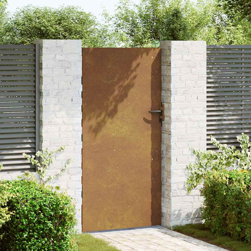 Vidaxl poort 85x175 cm cortenstaal