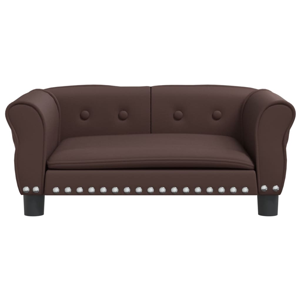 VidaXL Hundebett 70x45x30 cm Kunstleder braun
