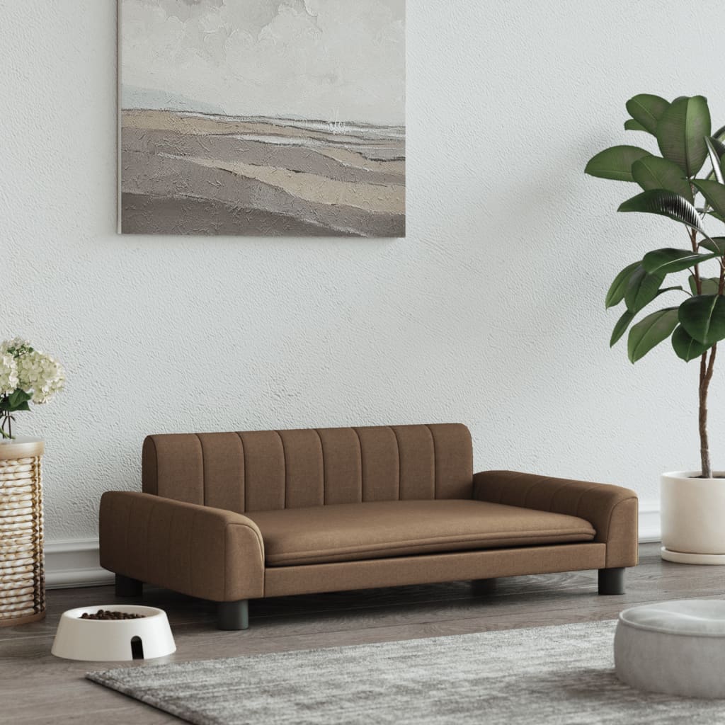 VidaXL Hundebett 90x53x30 cm Stoff braun
