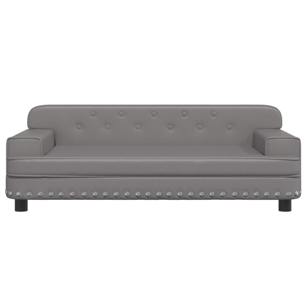 VidaXL Hundebett 90x53x30 cm Kunstleder grau