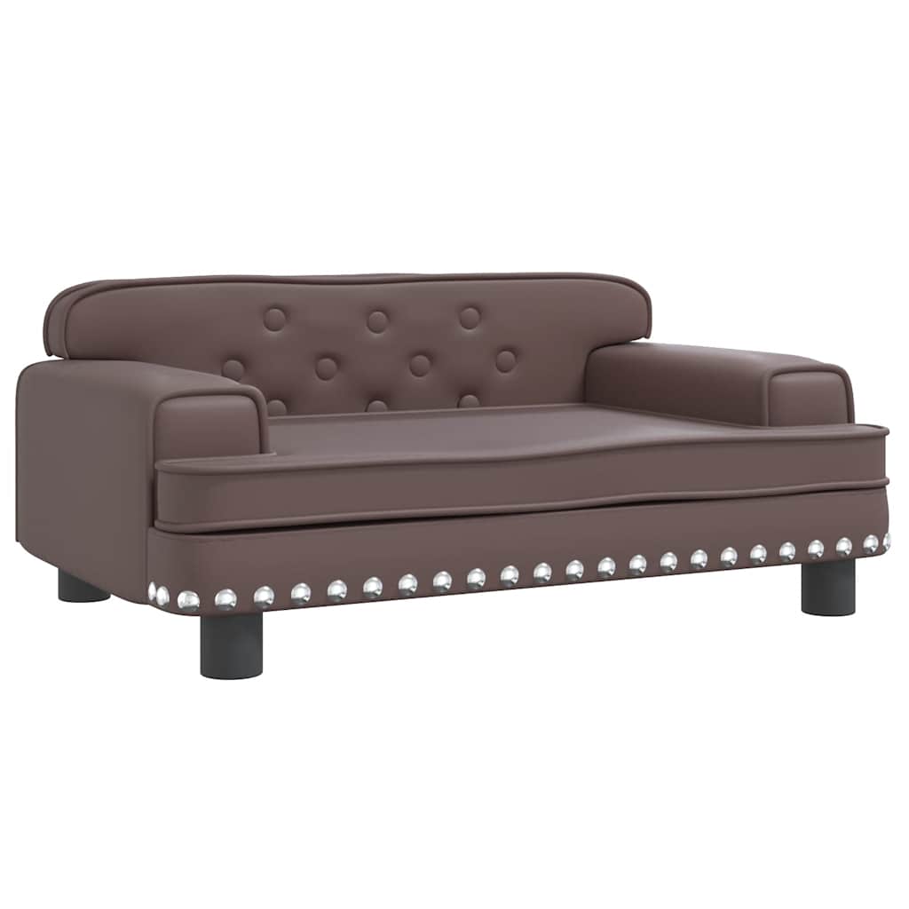 Vidaxxl Hundebett 70x45x30 cm Kunstleder braun