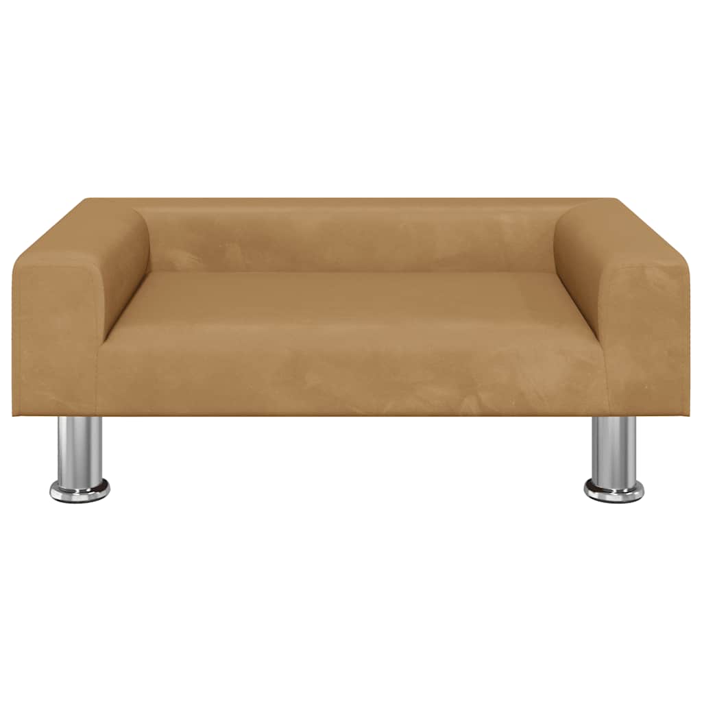 Vidaxl Hundekorb 70x45x26,5 cm Samtbraun
