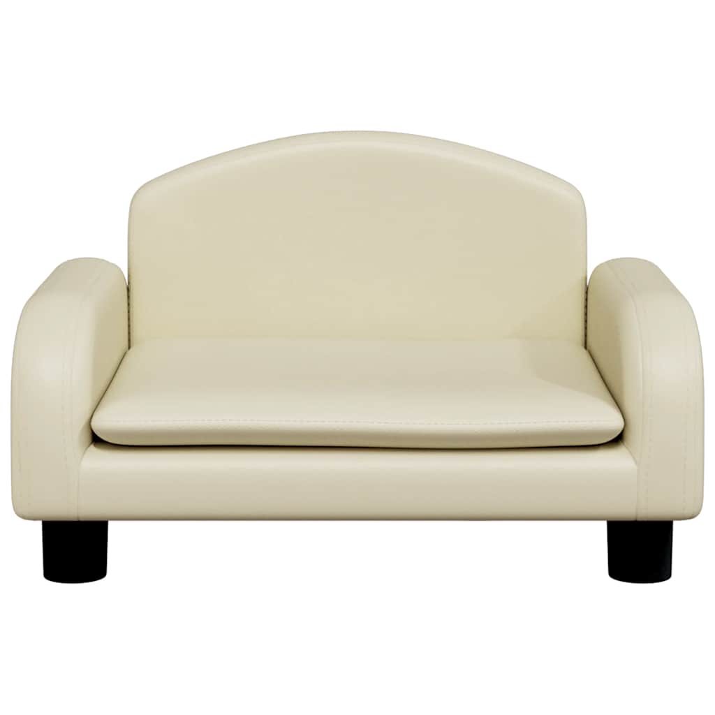 Vidaxxl Hundebett 50x40x30 cm Kunstleder cremefarben