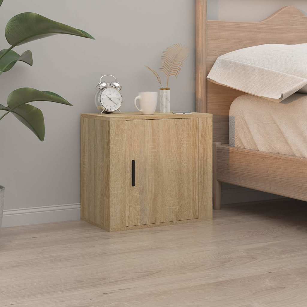 Vidaxl nachtkastjes 2 st wandgemonteerd 50x30x47 cm sonoma eikenkleur