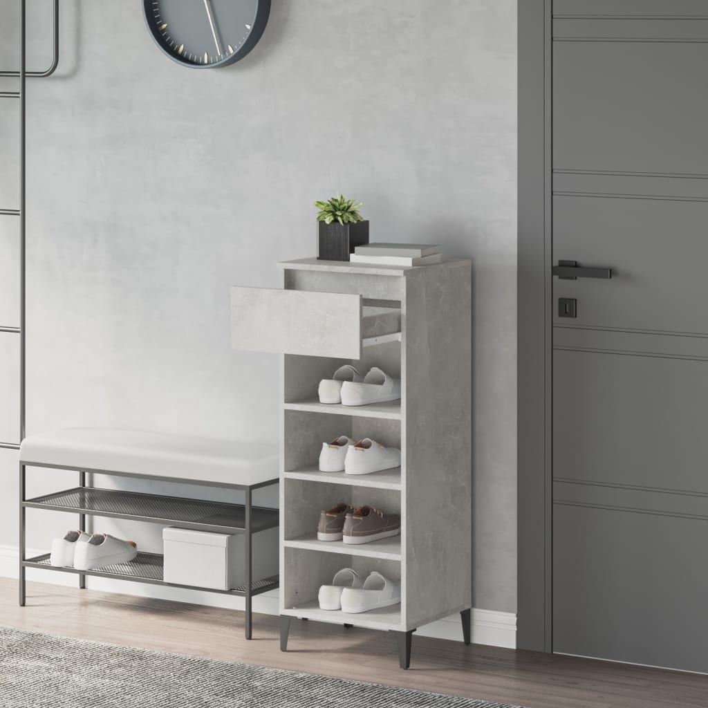 Vidaxx Schuhschrank 40x36x105 cm Holzwerkstoff betongrau
