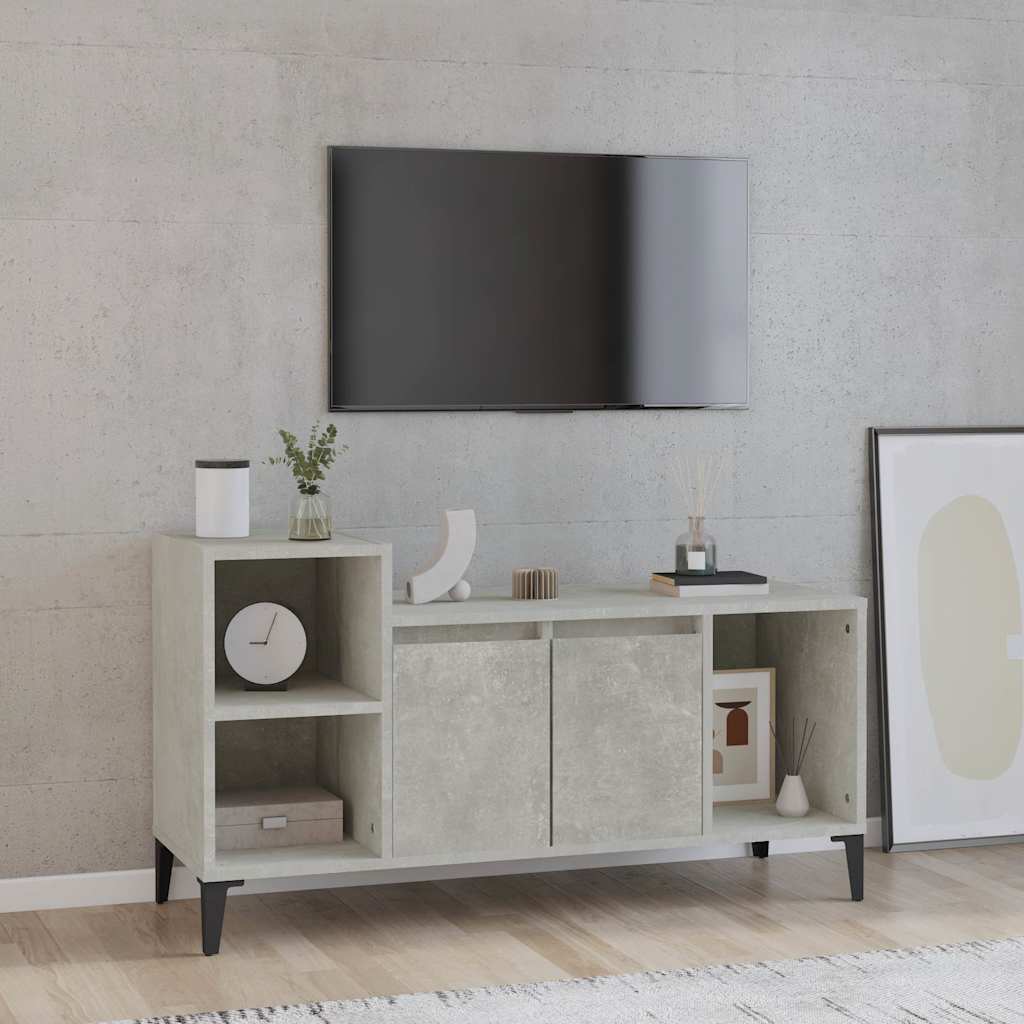 Vidaxl tv-meubel 100x35x55 cm bewerkt hout betongrijs