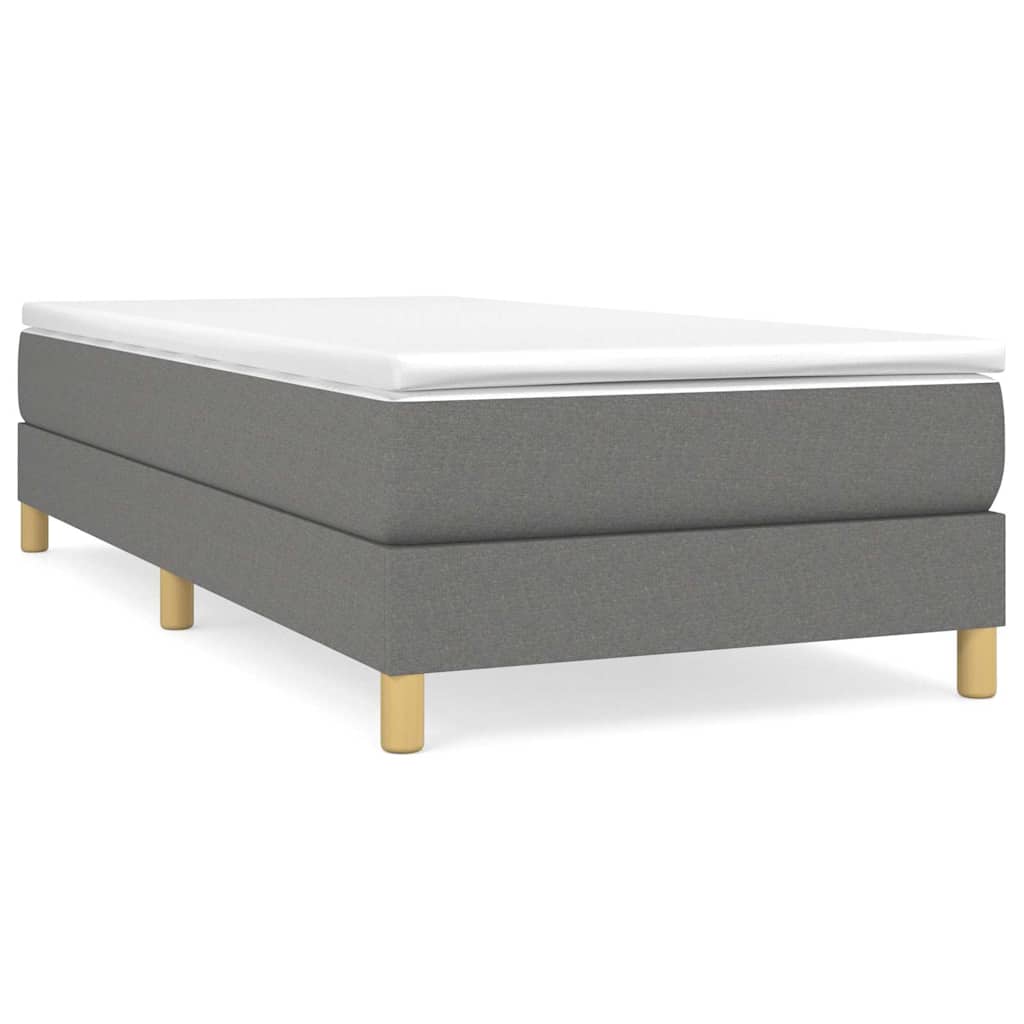Vidaxl boxspring bed 100x200 cm stof donkergrijs