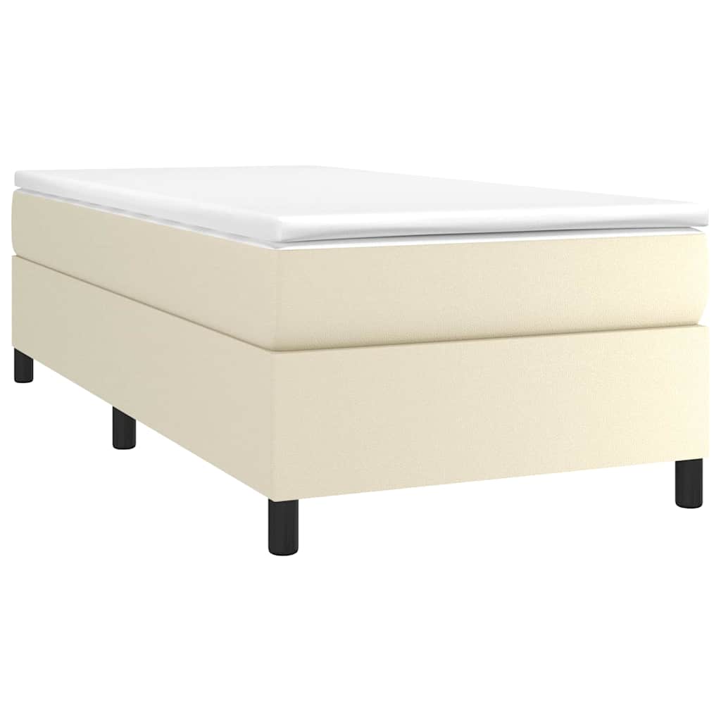 Vidaxl boxspring bed kunstleer crèmekleurig 90x200 cm