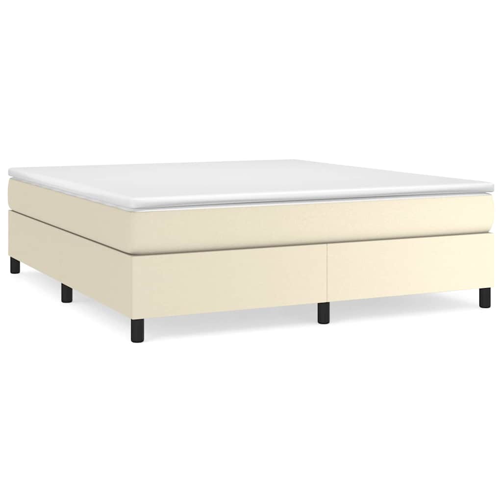 Vidaxl boxspring bed kunstleer crèmekleurig 180x200 cm