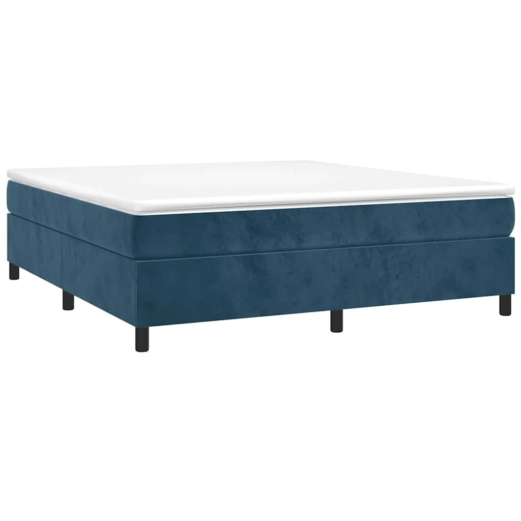 Vidaxl boxspring bed 180x200 cm fluweel donkerblauw