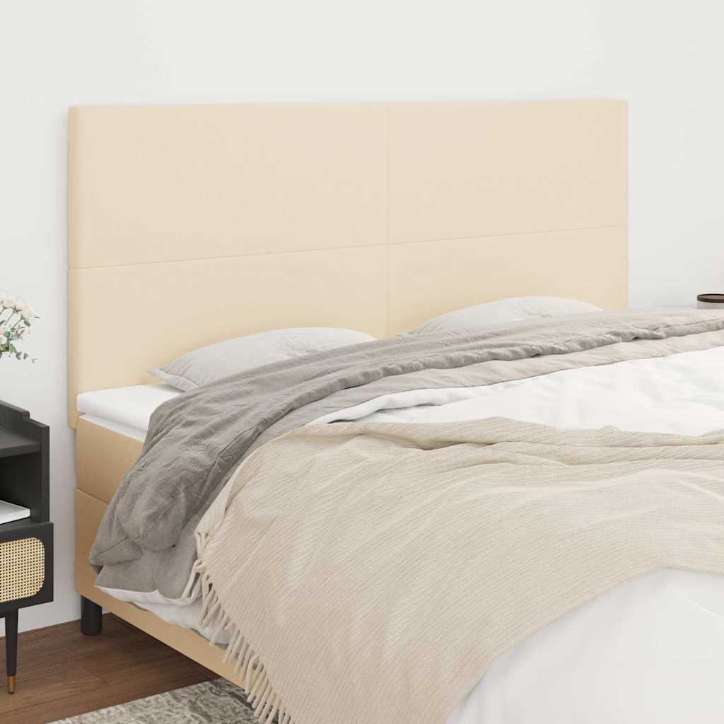 Vidaxl hoofdbord crème 180x5x118 128 cm stof