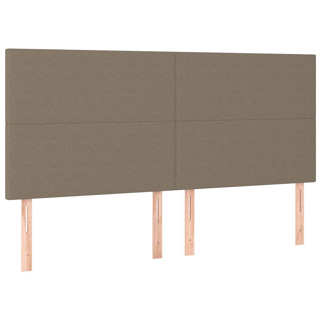 Vidaxl hoofdbord taupe 200x5x118 128 cm stof