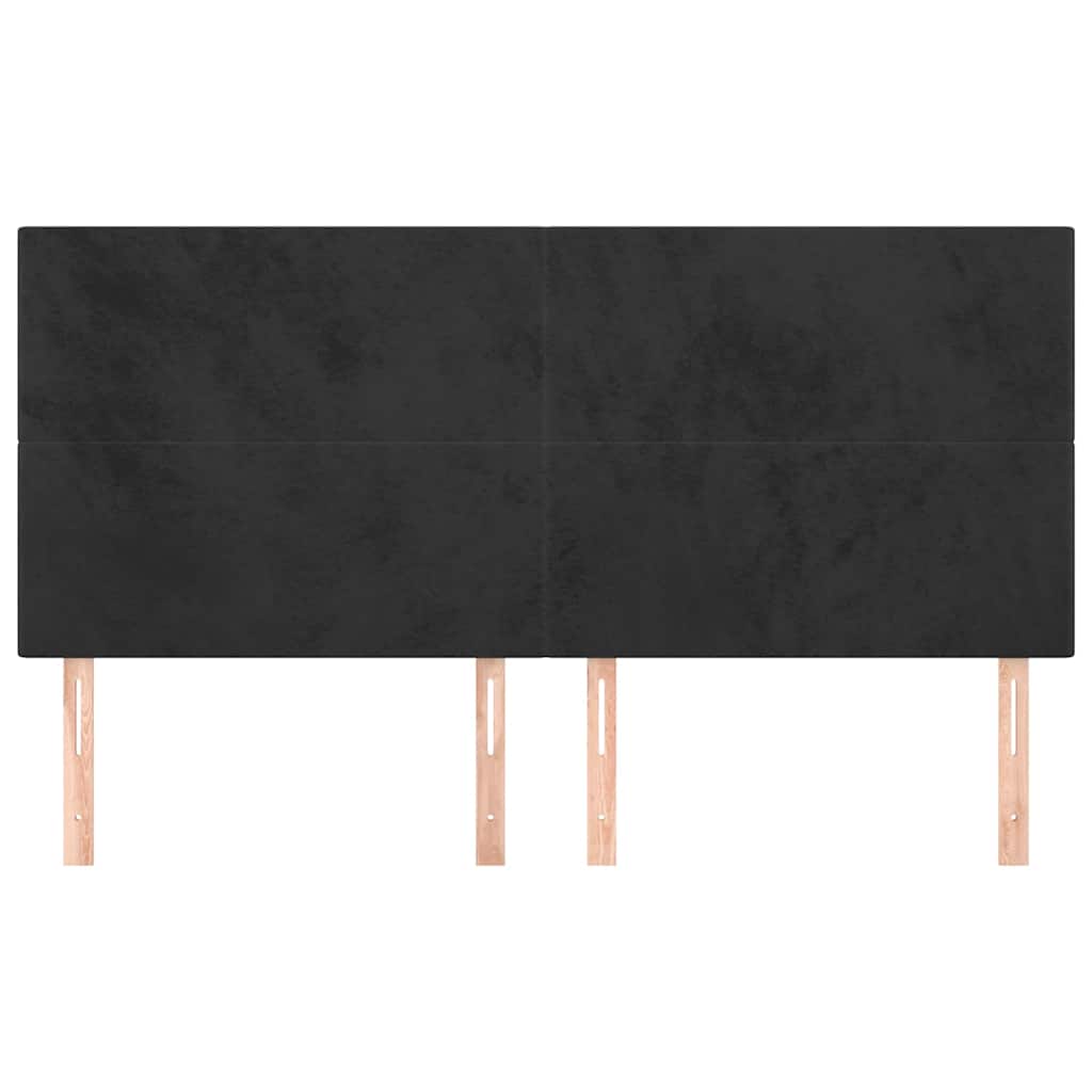 Vidaxl hoofdbord zwart 200x5x118 128 cm fluweel