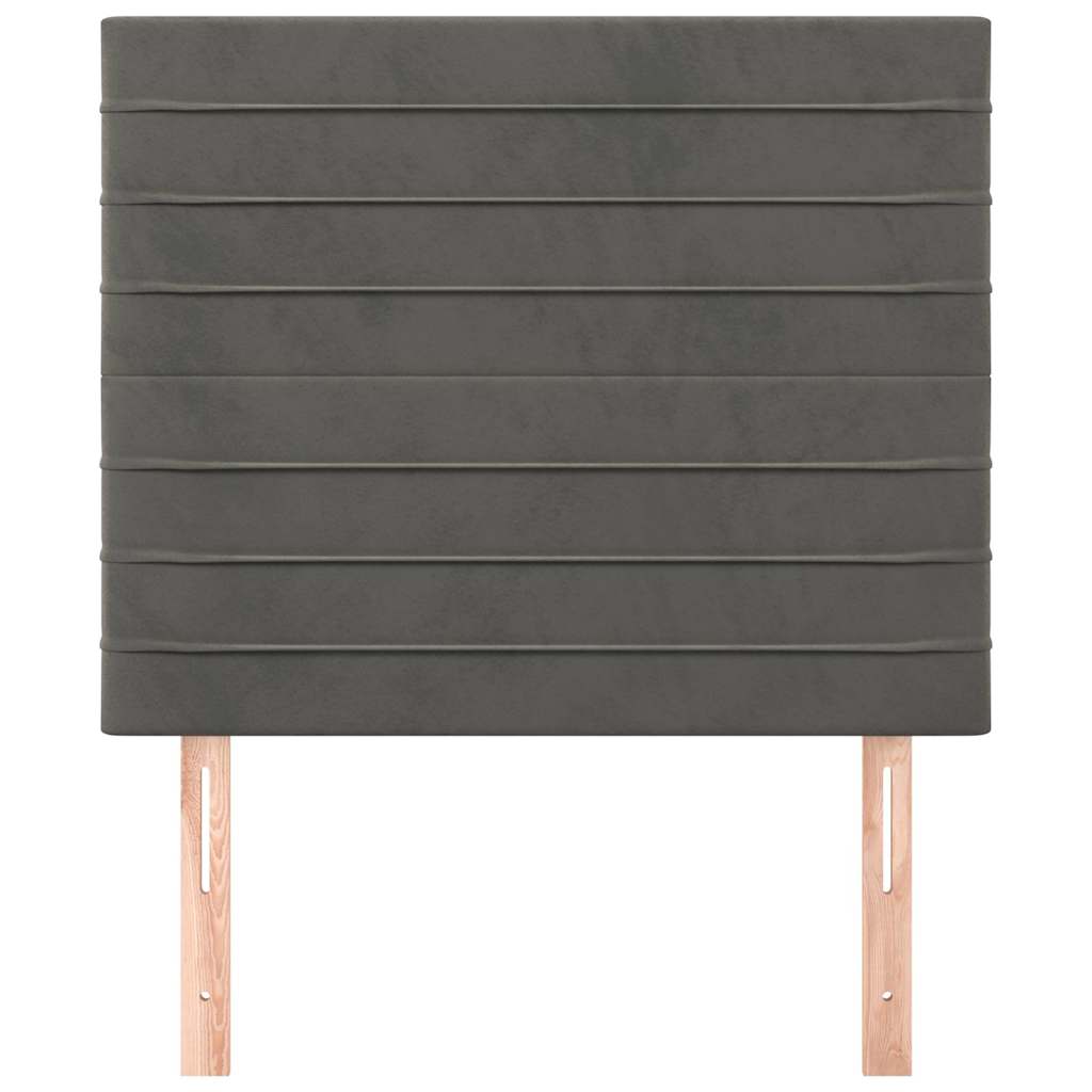Vidaxl hoofdbord donkergrijs 100x5x118 128 cm fluweel