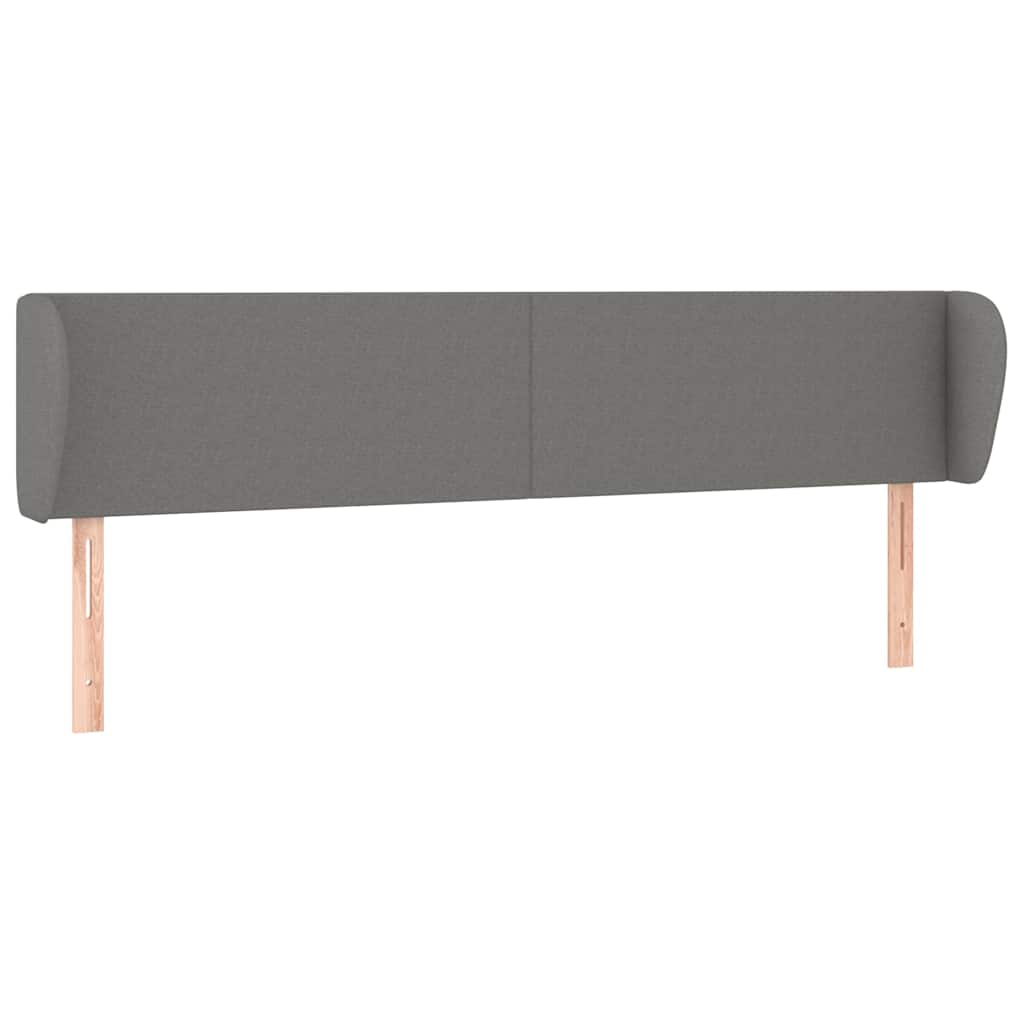 Vidaxl hoofdbord met randen 163x23x78 88 cm stof donkergrijs