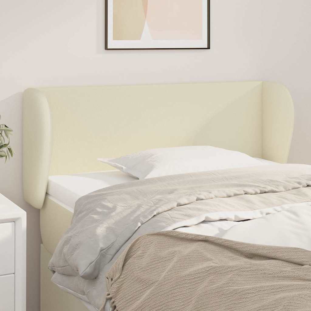 Vidaxl hoofdbord met randen 83x23x78 88 cm kunstleer crèmekleurig