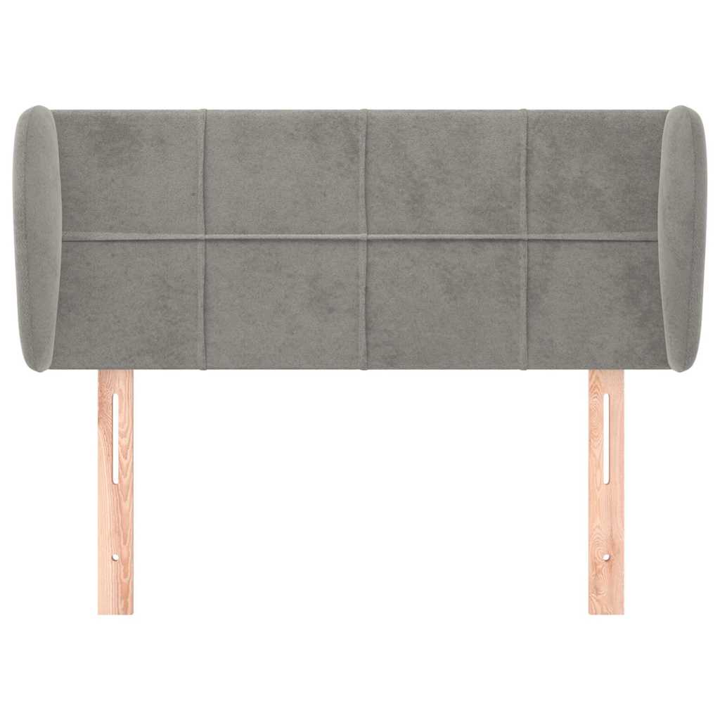 Vidaxl hoofdbord met randen 93x23x78 88 cm fluweel lichtgrijs