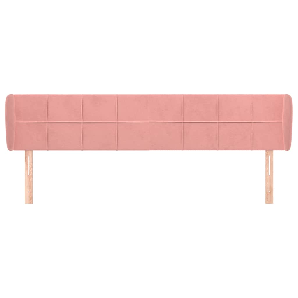 Vidaxl hoofdbord met randen 163x23x78 88 cm fluweel roze