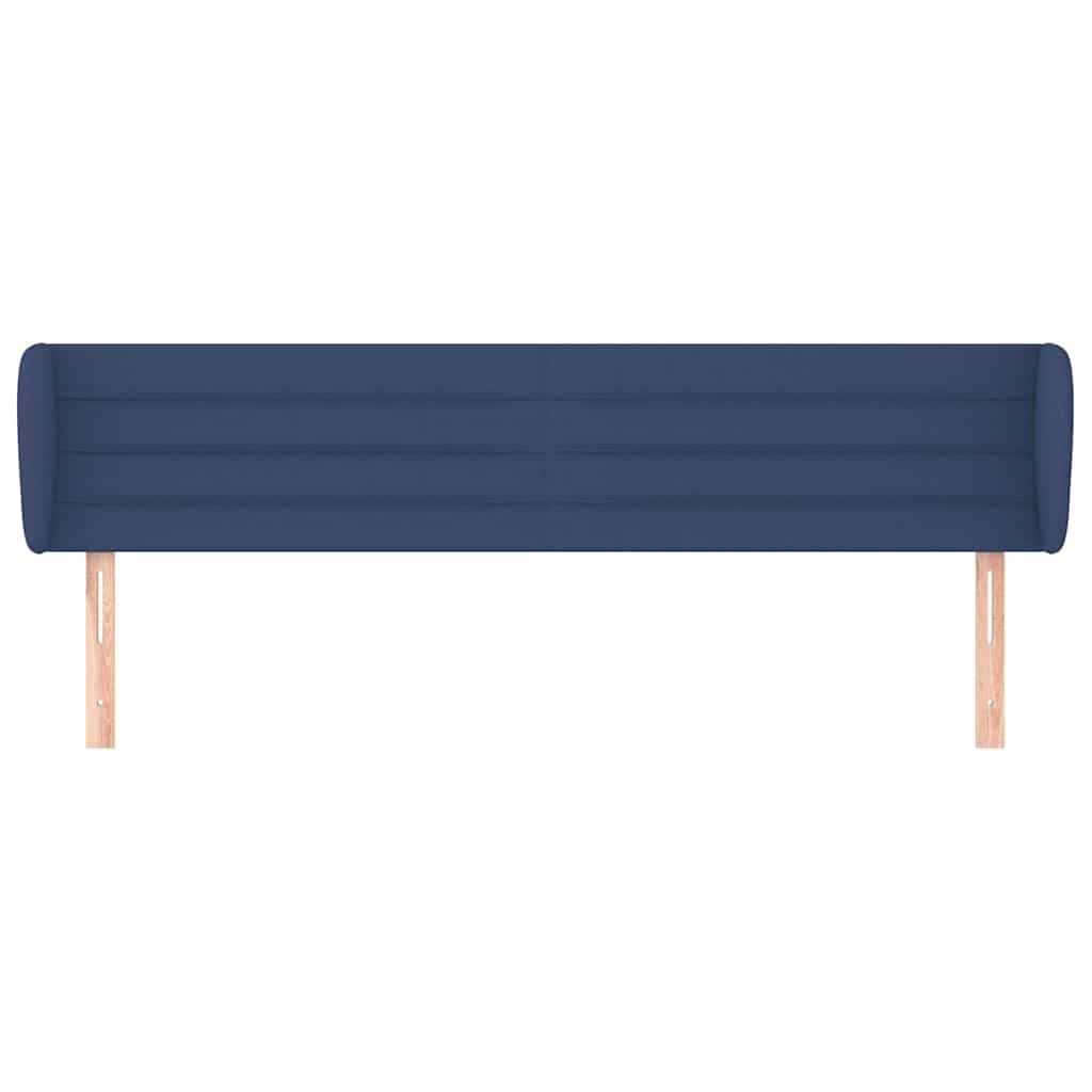 Vidaxl hoofdbord met randen 203x23x78 88 cm stof blauw