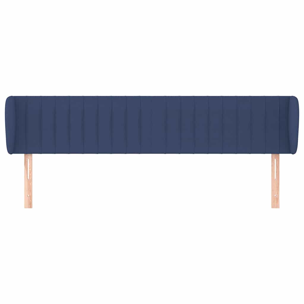 Vidaxl hoofdbord met randen 163x23x78 88 cm stof blauw