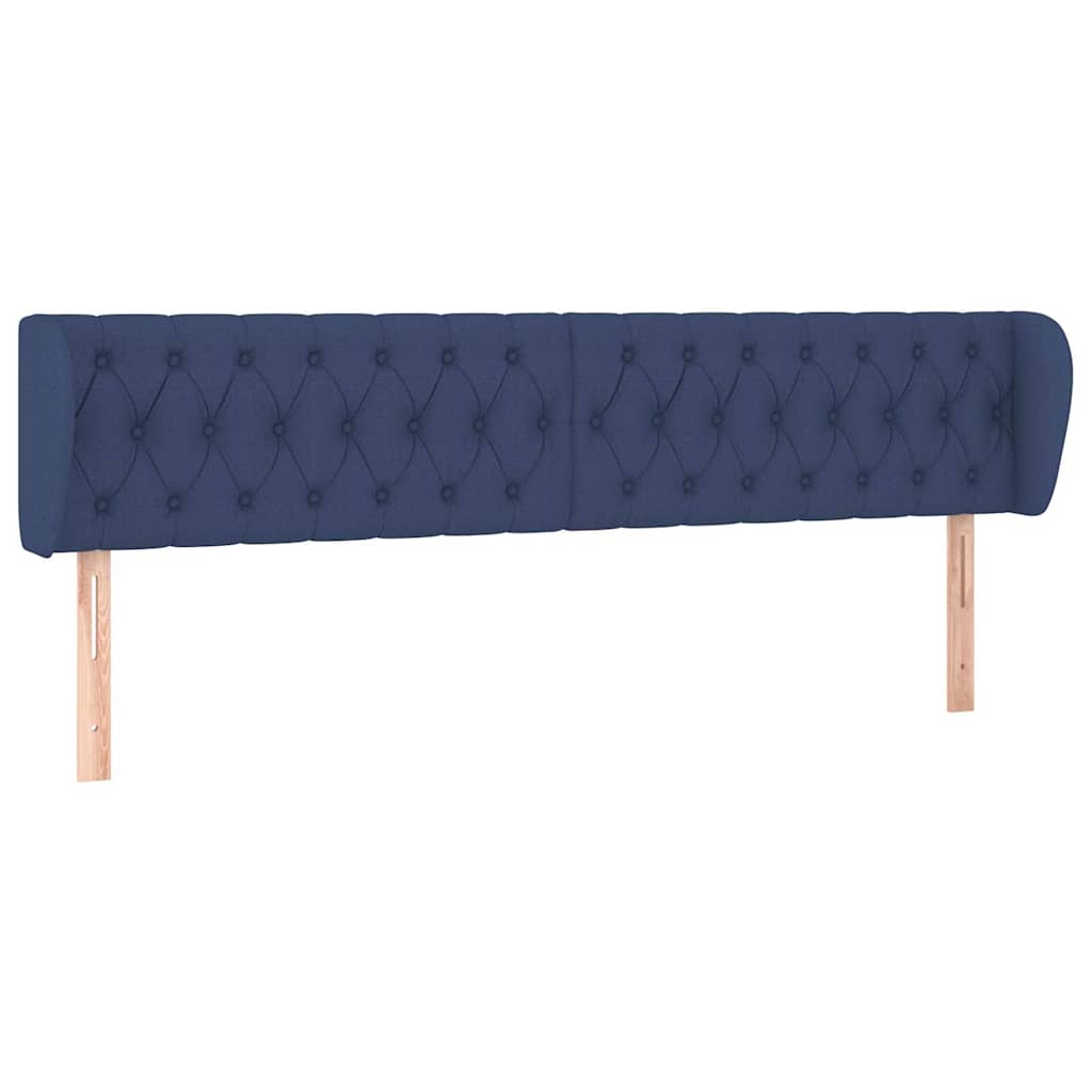 Vidaxl hoofdbord met randen 183x23x78 88 cm stof blauw