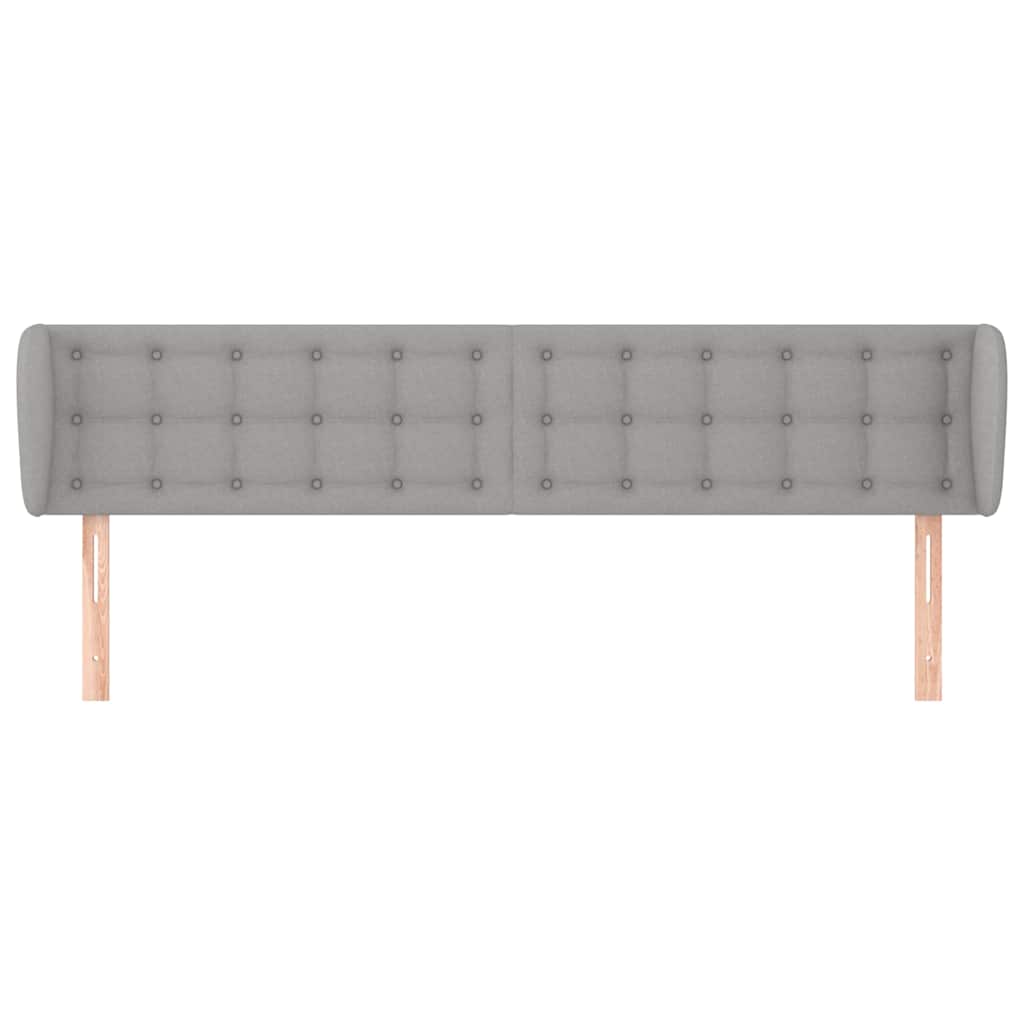 Vidaxl hoofdbord met randen 163x23x78 88 cm stof lichtgrijs