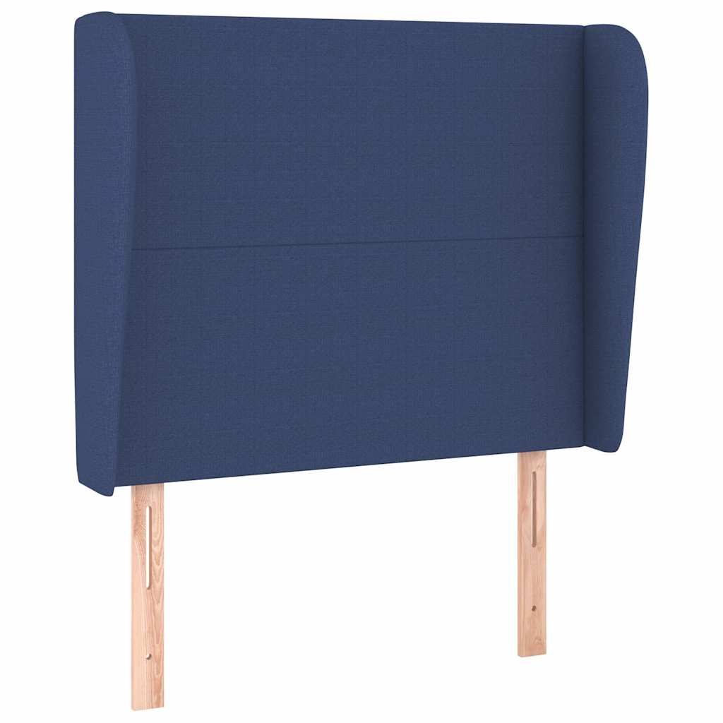 Vidaxl hoofdbord met randen 103x23x118 128 cm stof blauw