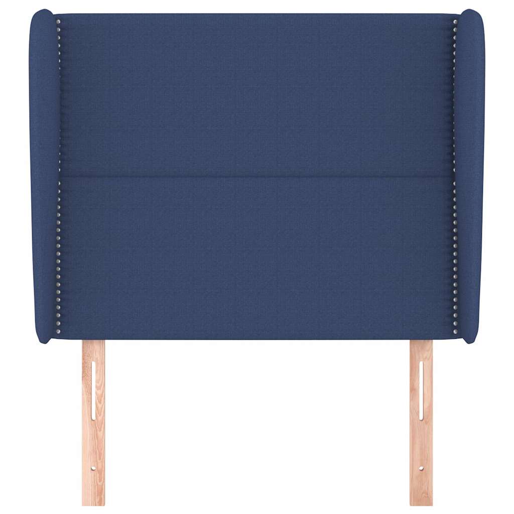 Vidaxl hoofdbord met randen 93x23x118 128 cm stof blauw