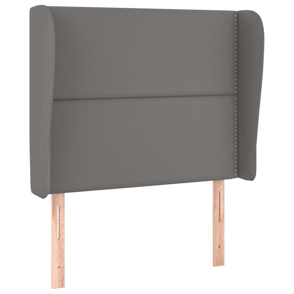 Vidaxl hoofdbord met randen 103x23x118 128 cm kunstleer grijs