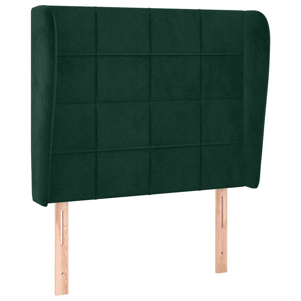 Vidaxl hoofdbord met randen 83x23x118 128 cm fluweel donkergroen