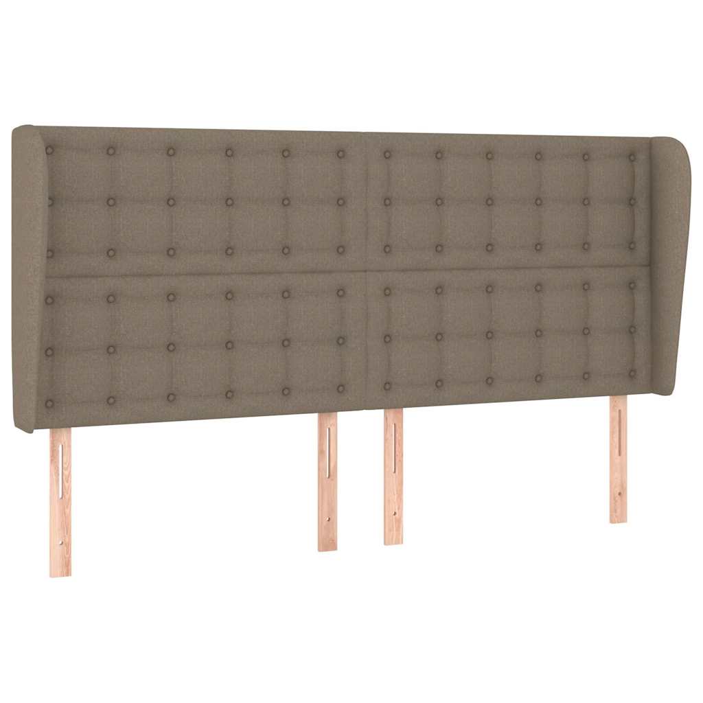 Vidaxl hoofdbord met randen 203x23x118 128 cm stof taupe