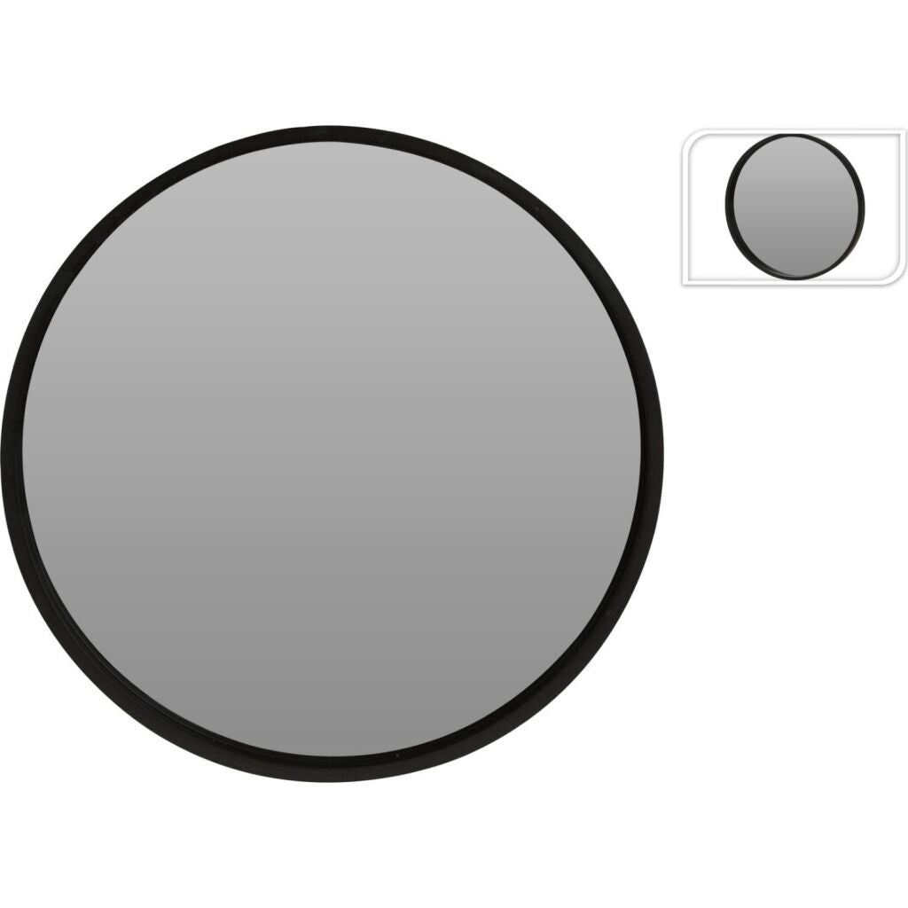 Spiegel, runde Form, 30 cm, Schwarz
