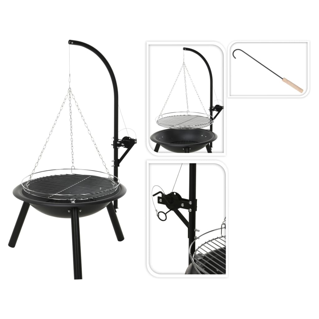 ProGarden Fire Bowl mit Grillgrill BBQ 55 cm