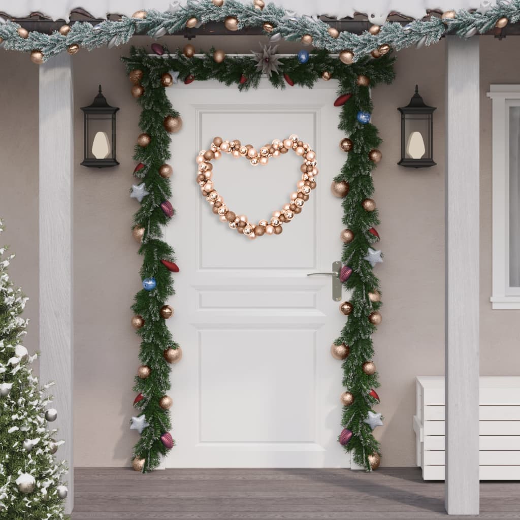 Vidaxl Weihnachtsgirlandbällchen 175 cm Polystyrol Rosé Gold gefärbt