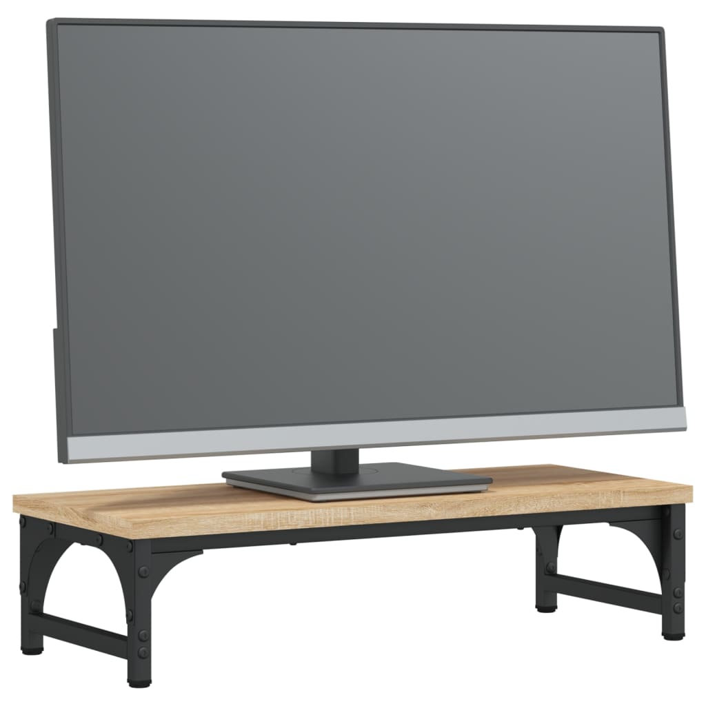 VidaXL Monitorständer 55x23x14 cm, Holzwerkstoff Sonoma-Eiche-farbig