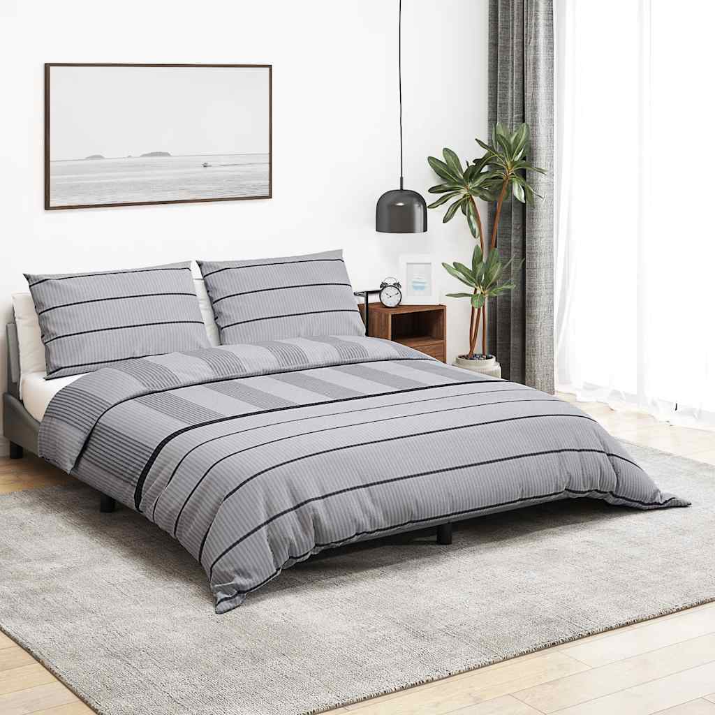 Vidaxl Duvet Crossing Set 155x220 cm Baumwollgrau