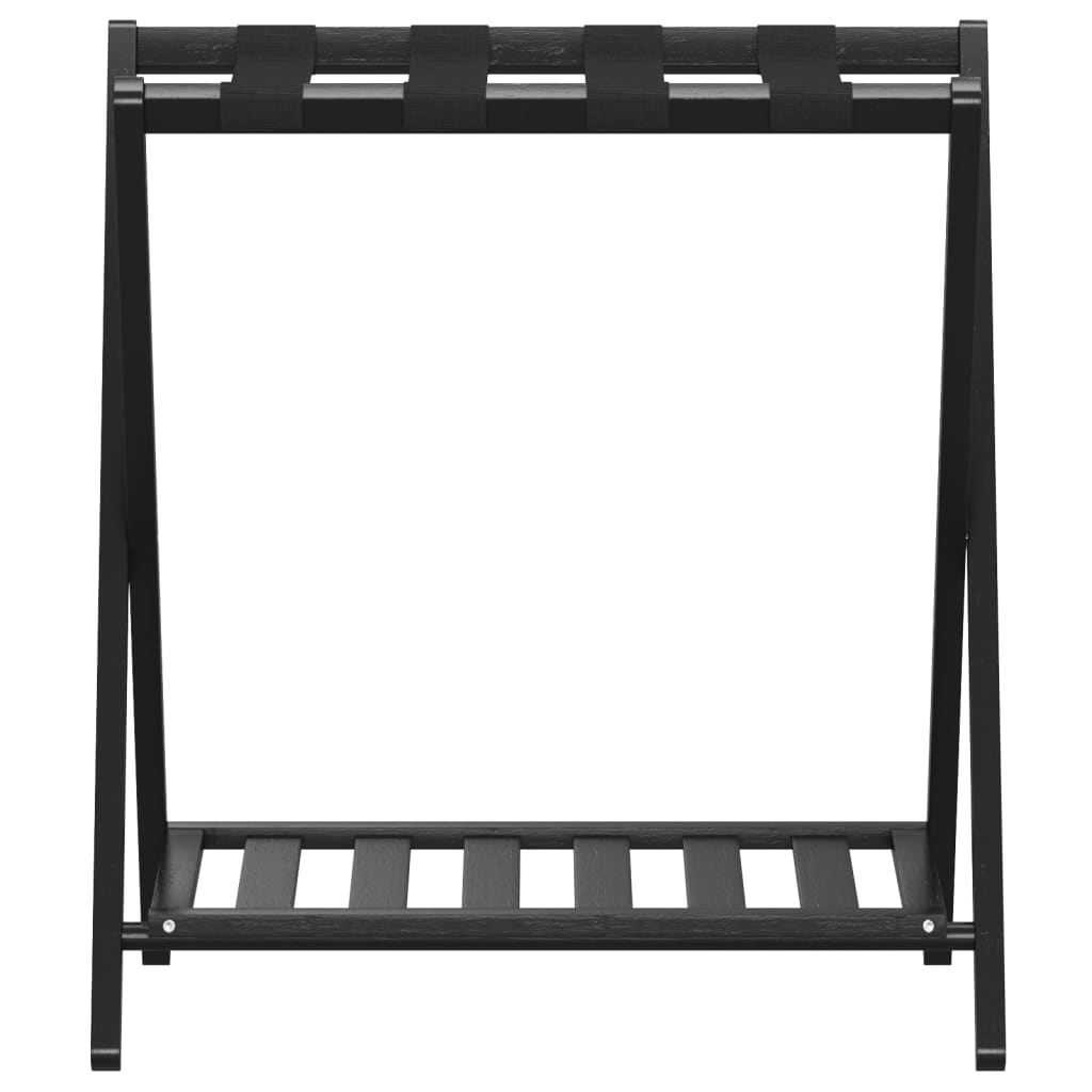 Vidaxl -Gepäck Rack 68x38x58 cm Bambusschwarz
