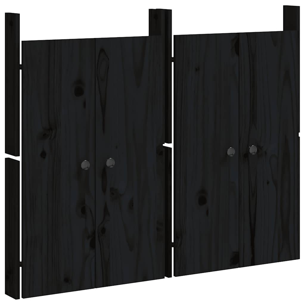 Vidaxx Schranktüren für Outdoor-Küche 2 Stk. 50x9x82 cm Kiefernholz schwarz