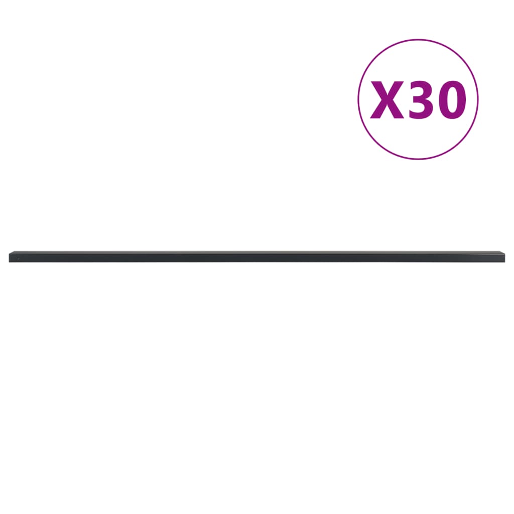 VidaXL Zaunpfosten 30 Stk. 220 cm Stahlgrau