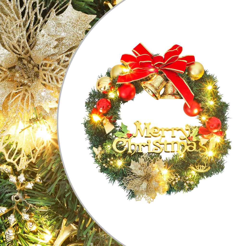 VidaXL Weihnachtskranz mit 35 LEDs 60 cm grün