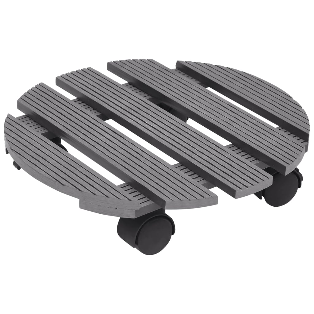 VidaXL Pflanzenwagen 4 Stk. Ø30x7,5 cm HKC grau
