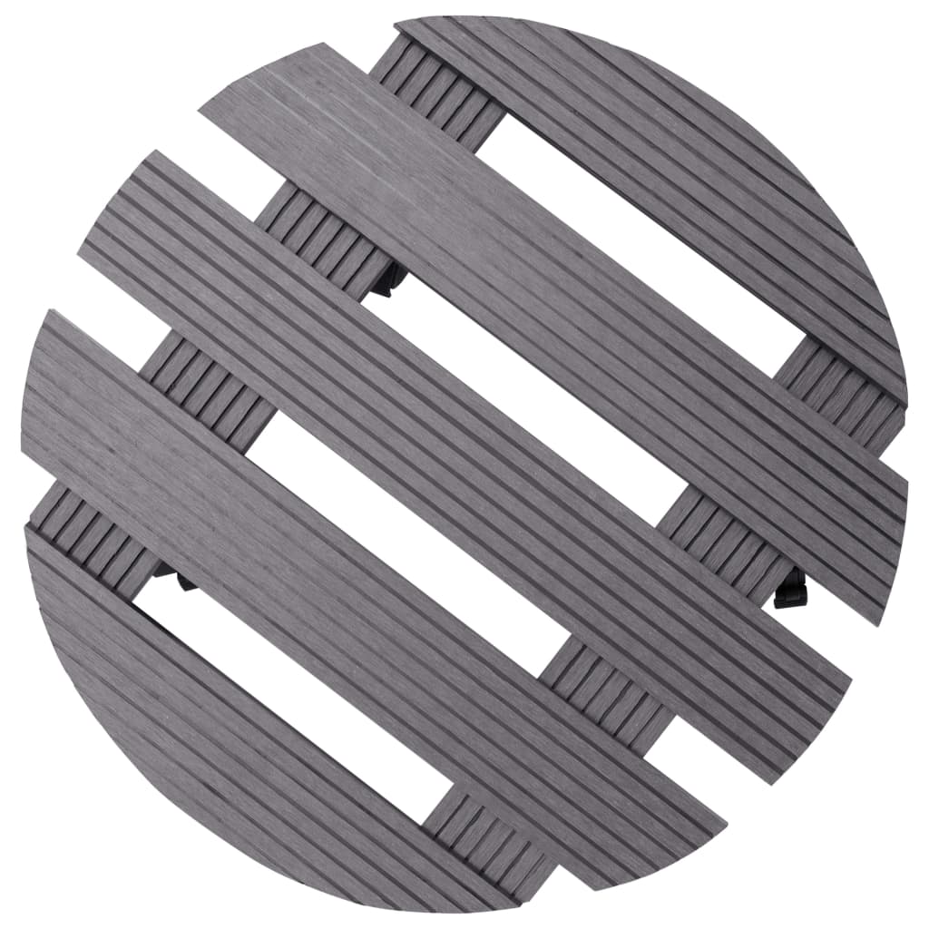 VidaXL Pflanzenwagen 4 Stk. Ø30x7,5 cm HKC grau