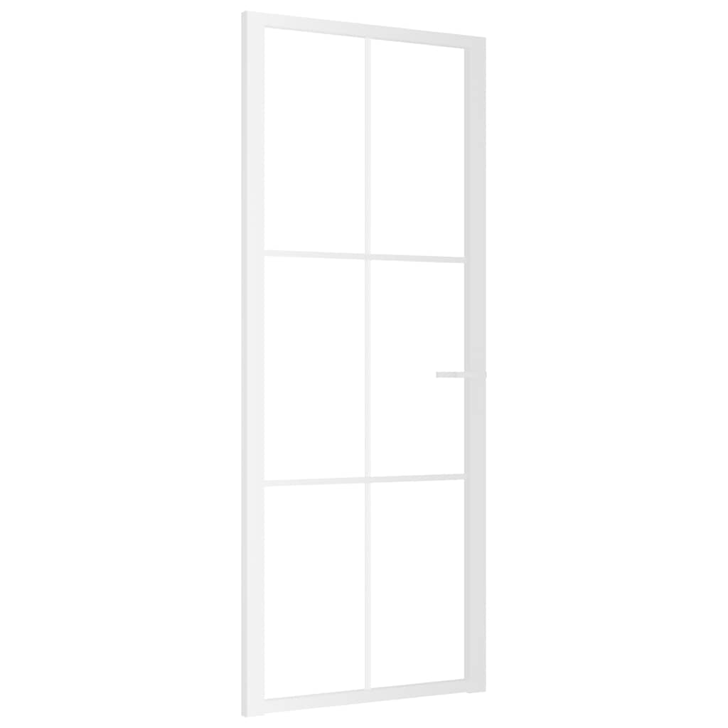 VidaXL Innentür 83x201,5 cm ESG-Glas und Aluminium weiß